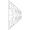 Ekena Millwork Set of Four Panels for 94 1/2"W x 24 1/4"H Loveland Fretwork Wainscot Wall Paneling WPKP12X01X47LLD - alternate 4